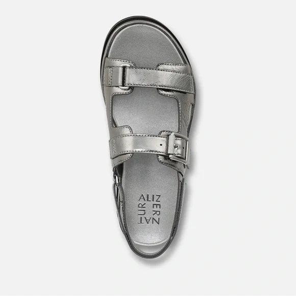 Naturalizer Metallic Pewter Sandals - Picture 6 of 7